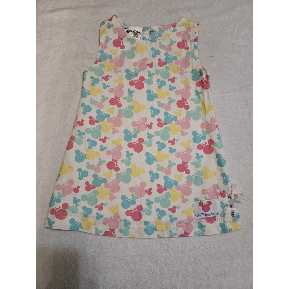 Walt Disney World Minnie Mouse Silhouette Pattern Dress Girls XXS Multicolor